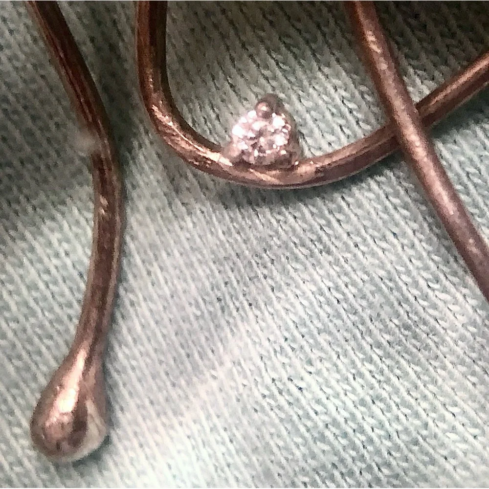 Antique Art Deco Sterling Silver Artisan Signed Collar Cuff Choker Drop Necklace - Picture 10 of 15